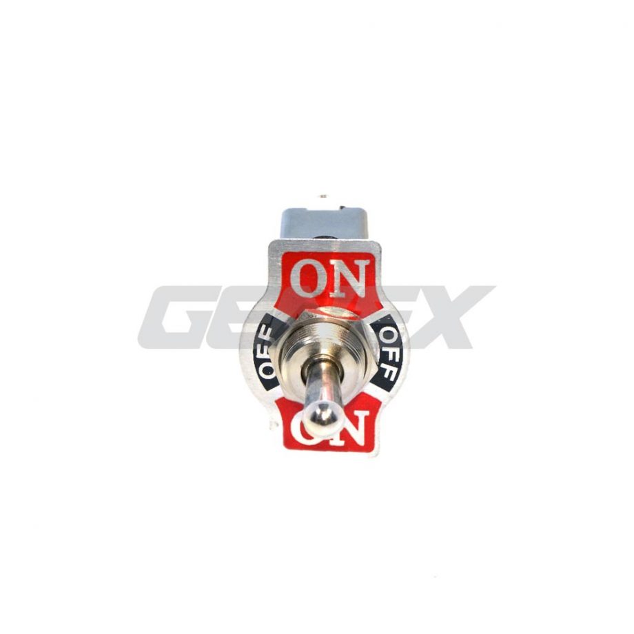 Metal On/Off/On Toggle Switch - 20A, with Spring Return