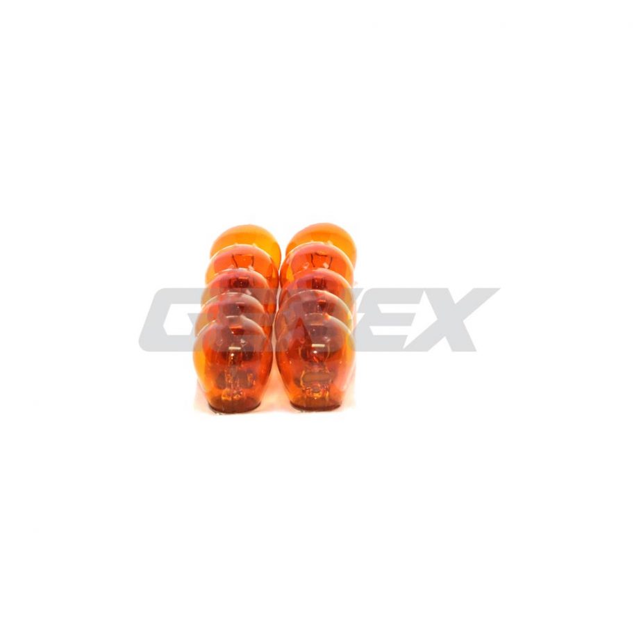 Bayonet Bulbs BAU15S, 12V, 21W, Amber - Box of 10