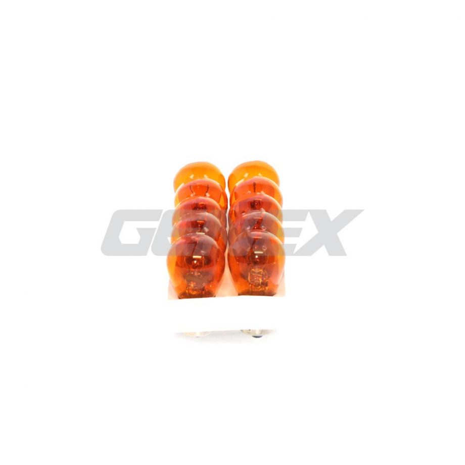 Bayonet Bulbs BAU15S, 12V, 21W, Amber - Box of 10