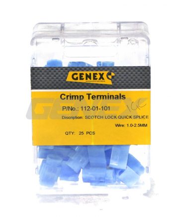 Insulated Quick Splice Crimp Terminal - Blue, Box of 25