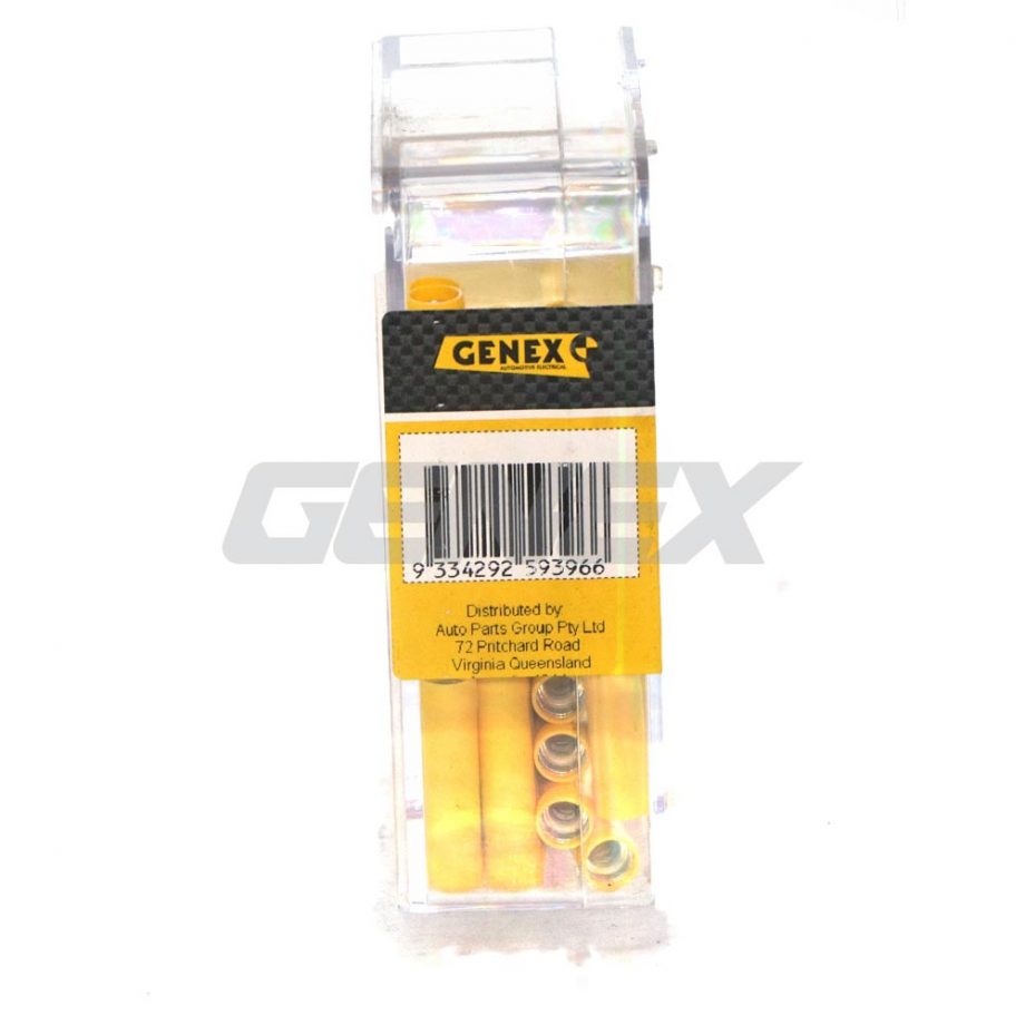 Insulated Butt Joiner Crimp Terminal - Yellow (6mm), Box of 100