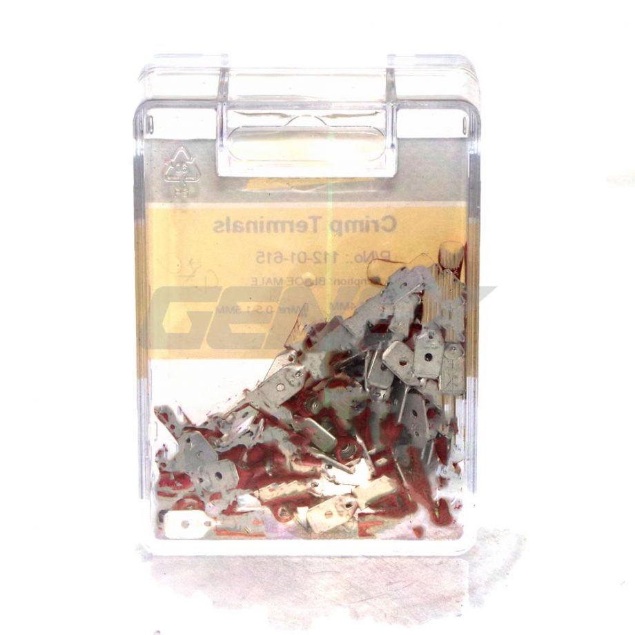 Insulated Male Blade Crimp Terminal - Red (6.4mm), Box of 100