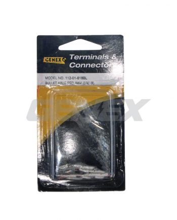 Insulated Male Bullet Crimp Terminal - Red (4mm), Box of 8