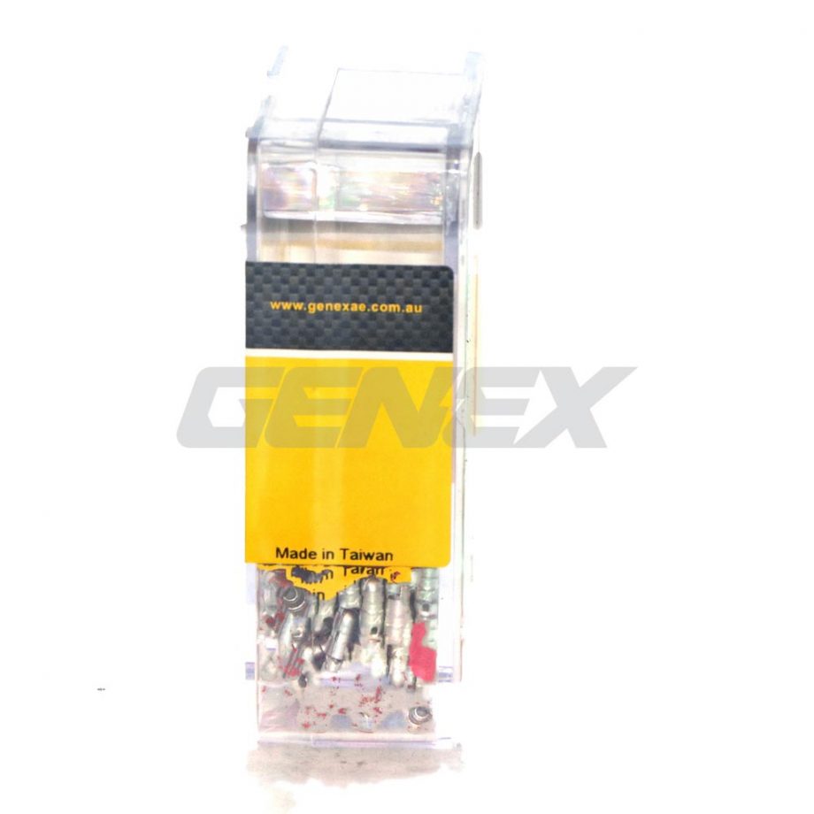 Insulated Male Bullet Crimp Terminal - Red (4mm), Box of 100