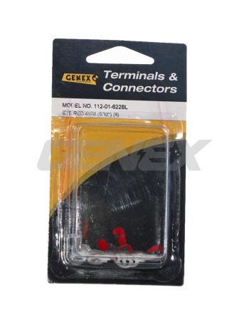 Insulated Eyelet Crimp Terminal - Red (4mm), Box of 8
