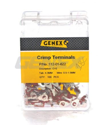 Insulated Eyelet Crimp Terminal - Red (4mm), Box of 100