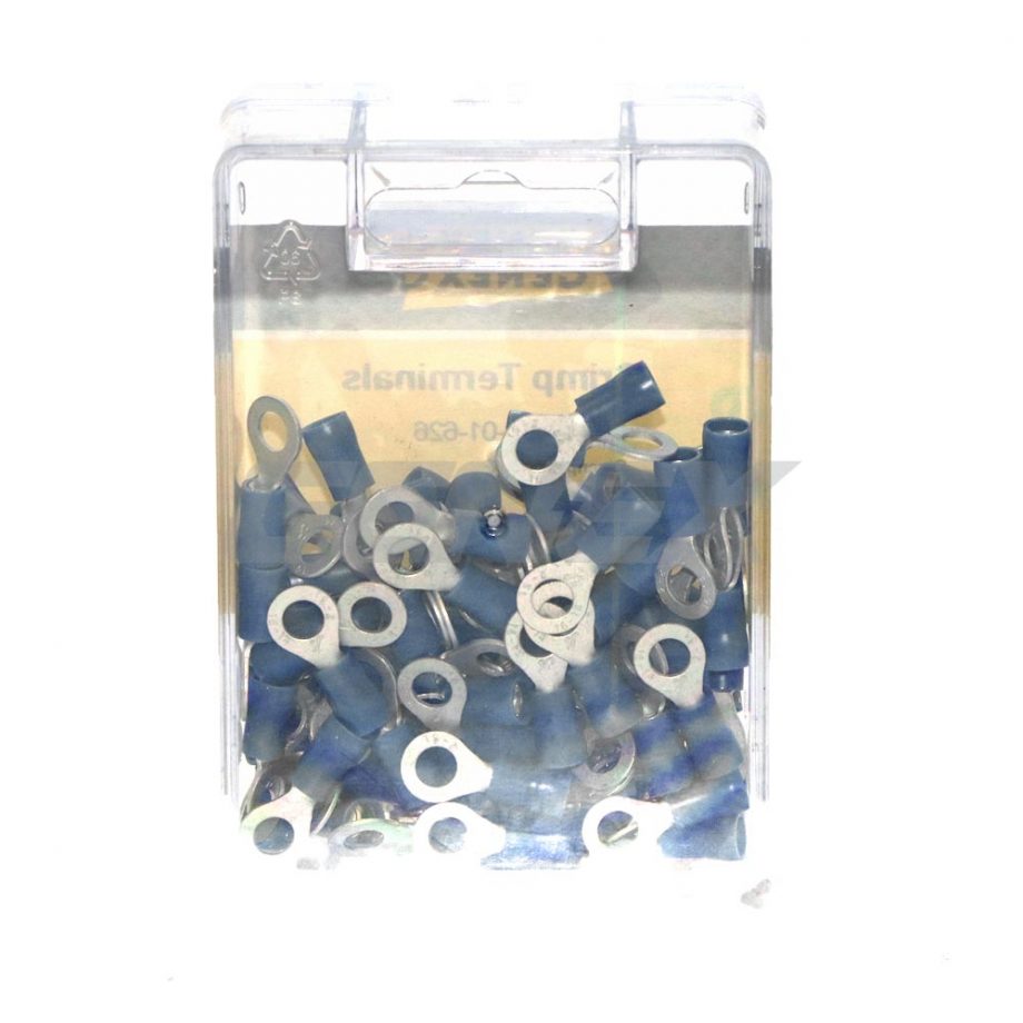 Insulated Eyelet Crimp Terminal - Blue (5mm), Box of 100
