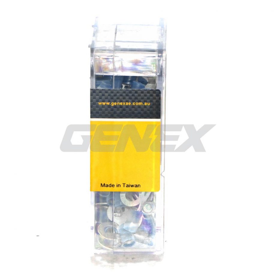 Insulated Eyelet Crimp Terminal - Blue (6.3mm), Box of 100