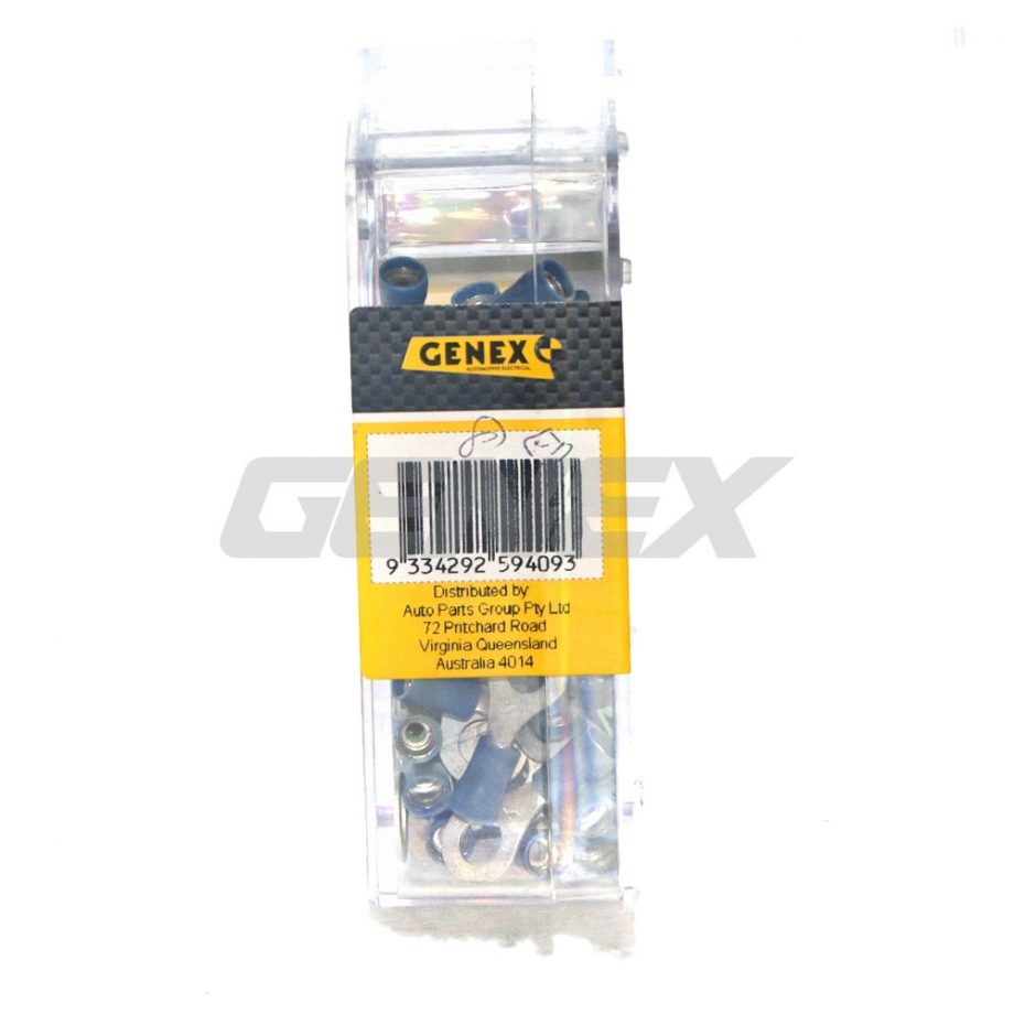 Insulated Eyelet Crimp Terminal - Blue (6.3mm), Box of 100