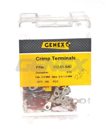 Insulated Eyelet Crimp Terminal - Red (3.5mm), Box of 100