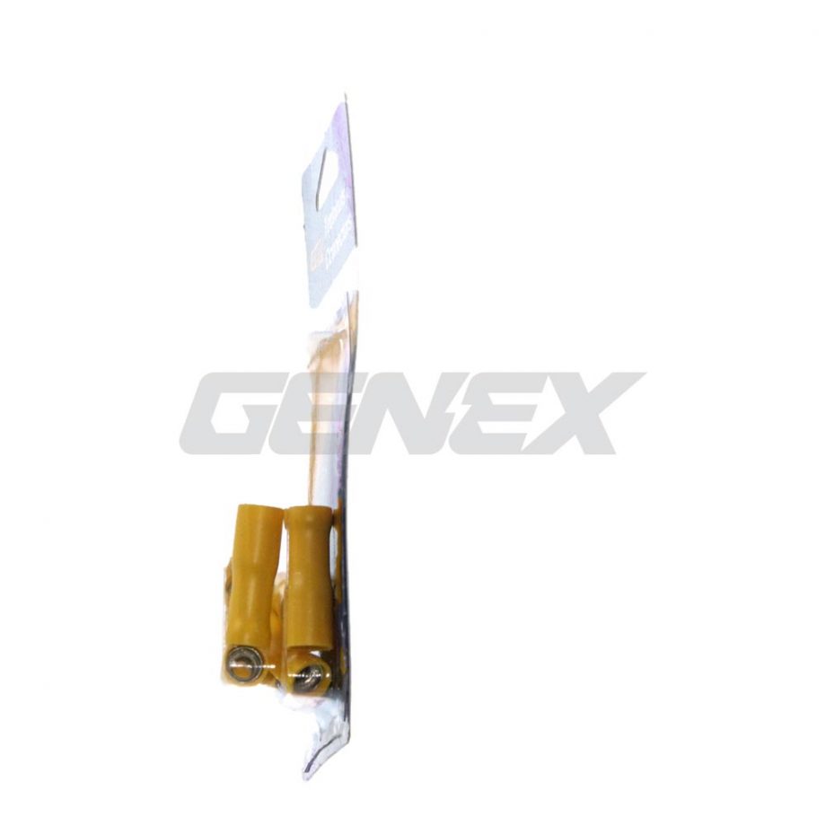 Fully Insulated Female Bullet Crimp Terminal - Yellow (5mm), Box of 8