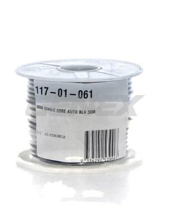 Black Cable - 6mm, 51A, Roll of 30m