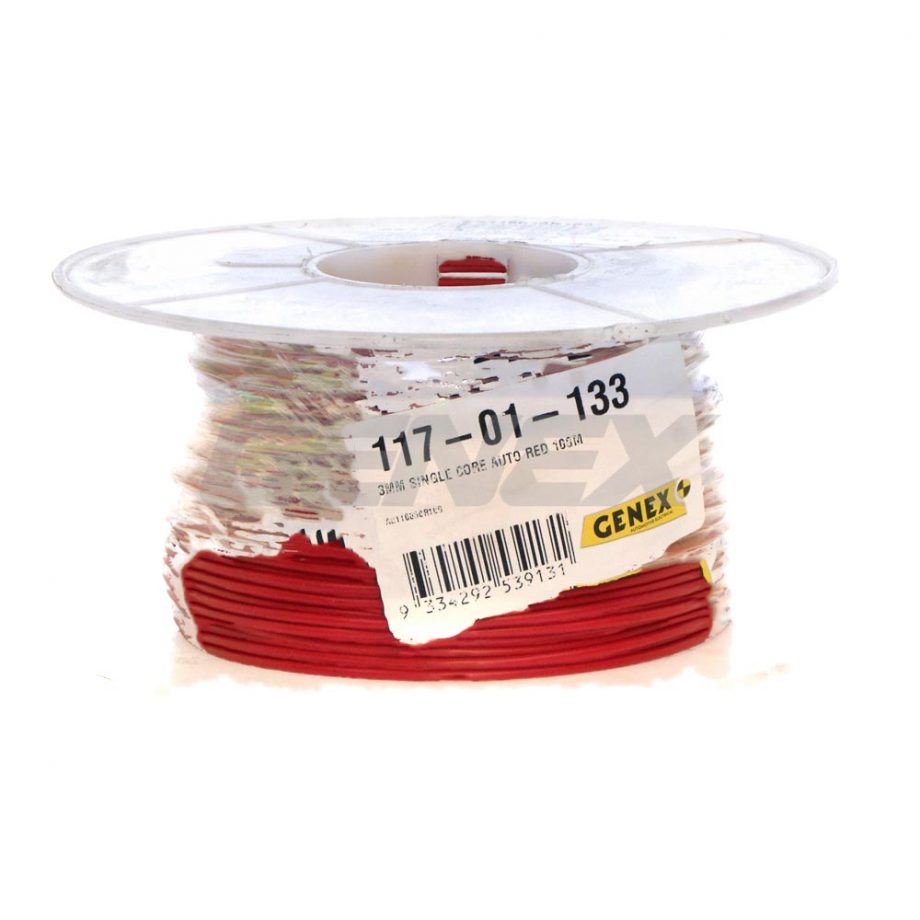 Red Cable - 3mm, 20A, Roll of 100m