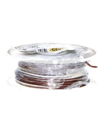 Brown Cable/White Trace - 3mm, 20A, Roll of 30m