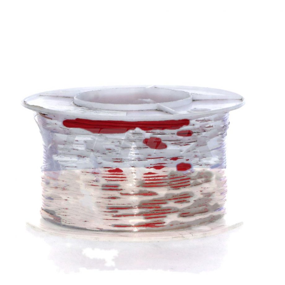 Red Cable, Black Trace - 3mm, 16A, Roll of 100m