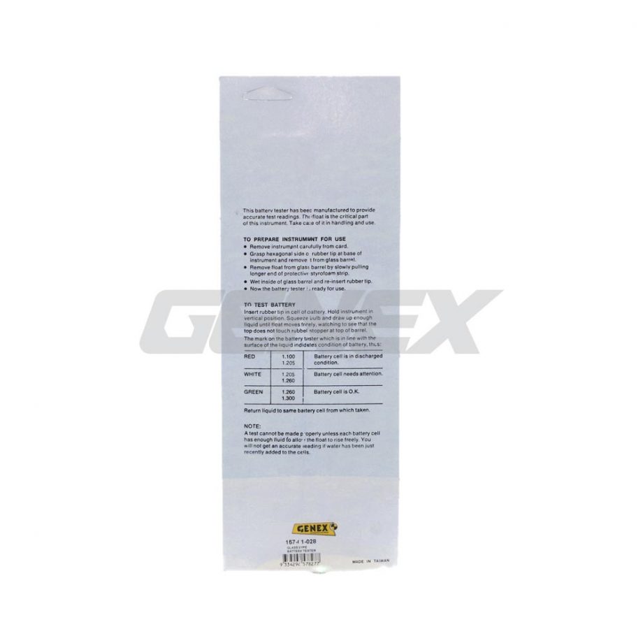 Battery Hydrometer - Manual