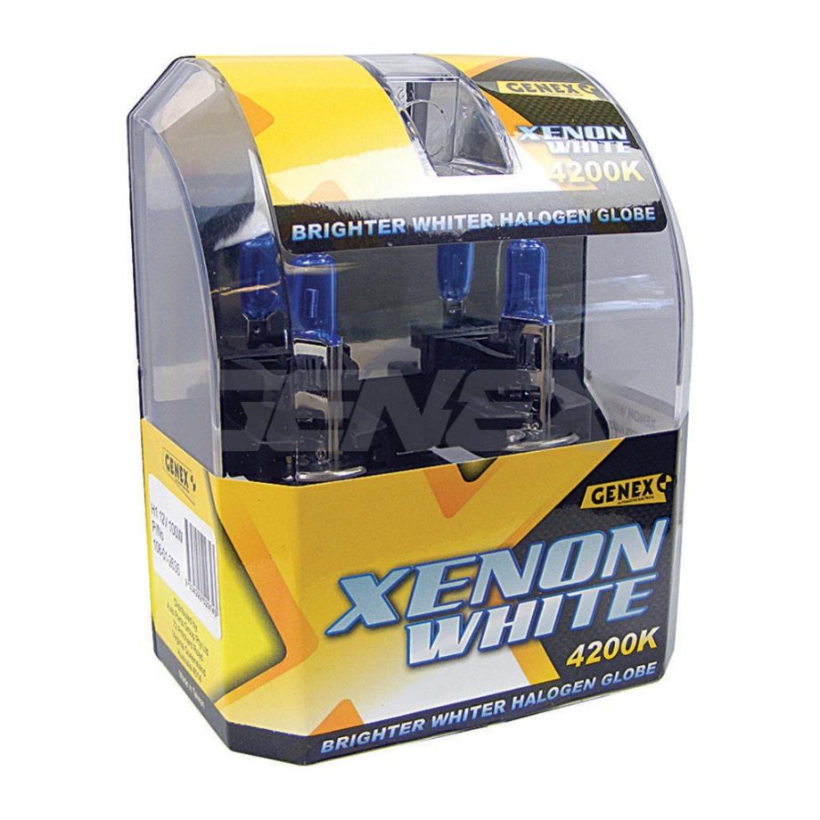 Halogen H1, 12V, 100W, Xenon White (4200K) - Box of 2
