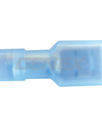 Insulated Female Blade Crimp Terminal - Transparent Blue (6.4mm), Box of 100