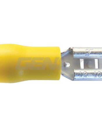 Insulated Female Blade Crimp Terminal - Yellow (6.4mm), Box of 50