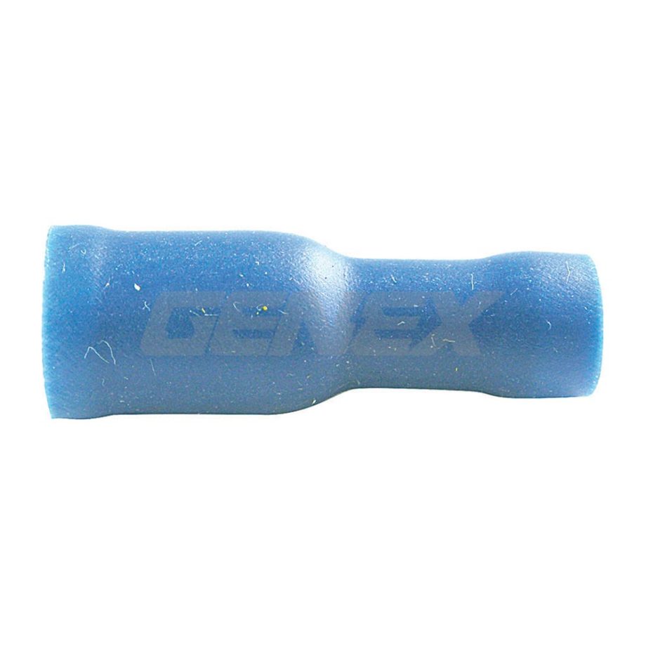 Insulated Female Bullet Crimp Terminal - Blue (5mm), Box of 100