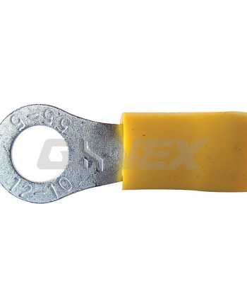 Insulated Eyelet Crimp Terminal - Yellow (5mm), Box of 100