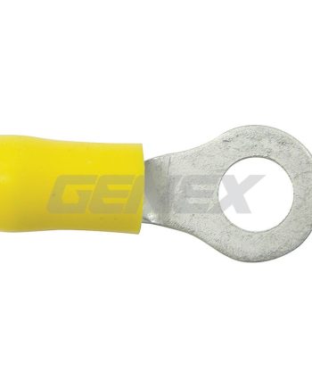 Insulated Eyelet Crimp Terminal - Yellow (6.3mm), Box of 100