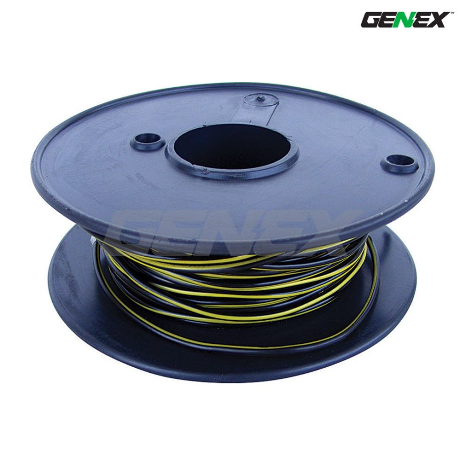 Black Cable/Yellow Trace - 3mm, 20A, Roll of 30m